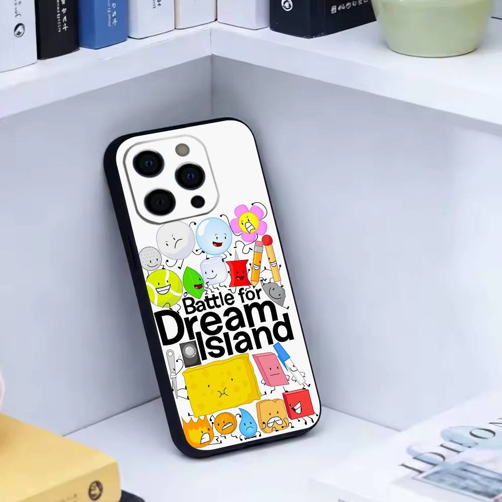 BFDI-Battle for Dream Island  Phone Case For iPhone 17, 16,15,14,13,12,11 Plus,Pro Max, Others Soft Black Cover