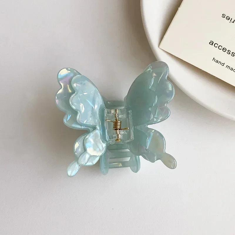Double-Layered Butterfly Crab Barrette For Women Crab Hair Pins Accessories Anniversary Gift Ladies New Year’s Day Crab Clip
