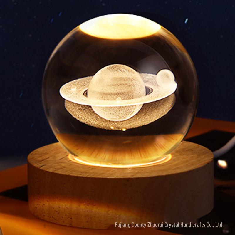 Starry Sky Crystal Ball Night Light - Creative Desktop Ornament Gift