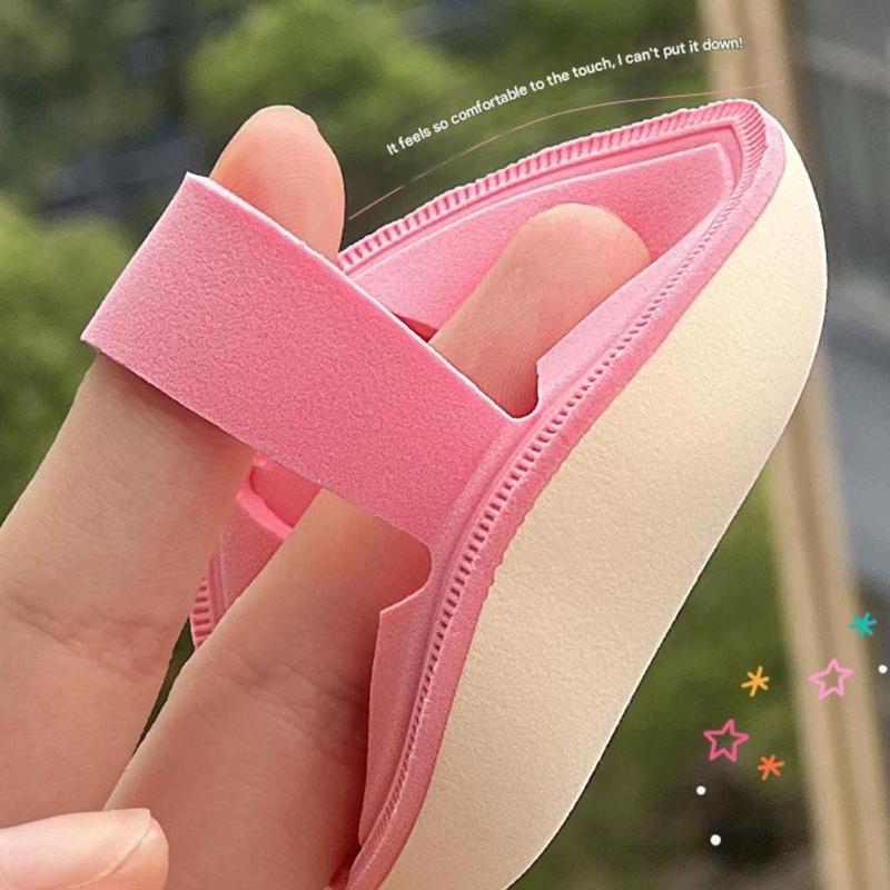 Set of 10 Powder Puff Sponge Portable Design for Natural Makeup Finish Daily Use