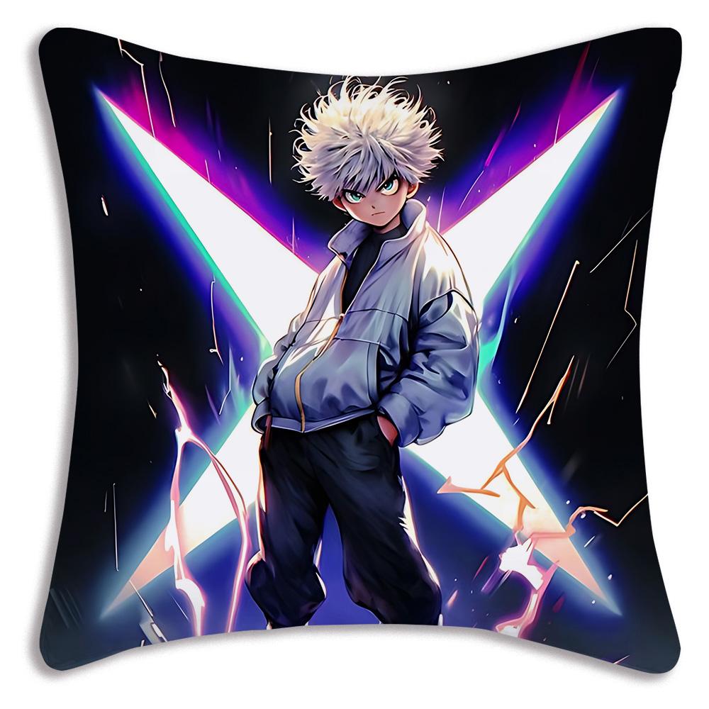 Anime For H-Hunters x Hunters Pillow Covers Cartoon Sofa Decorative Home Double-sided Printing Short Plush Cute Cushion Cover