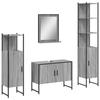 VidaXL Ensemble d'Armoires de Salle de Bain 4 pcs, Meuble-lavabo avec Étagère et Miroir, Armoire de Rangement de Toilette, 3214362