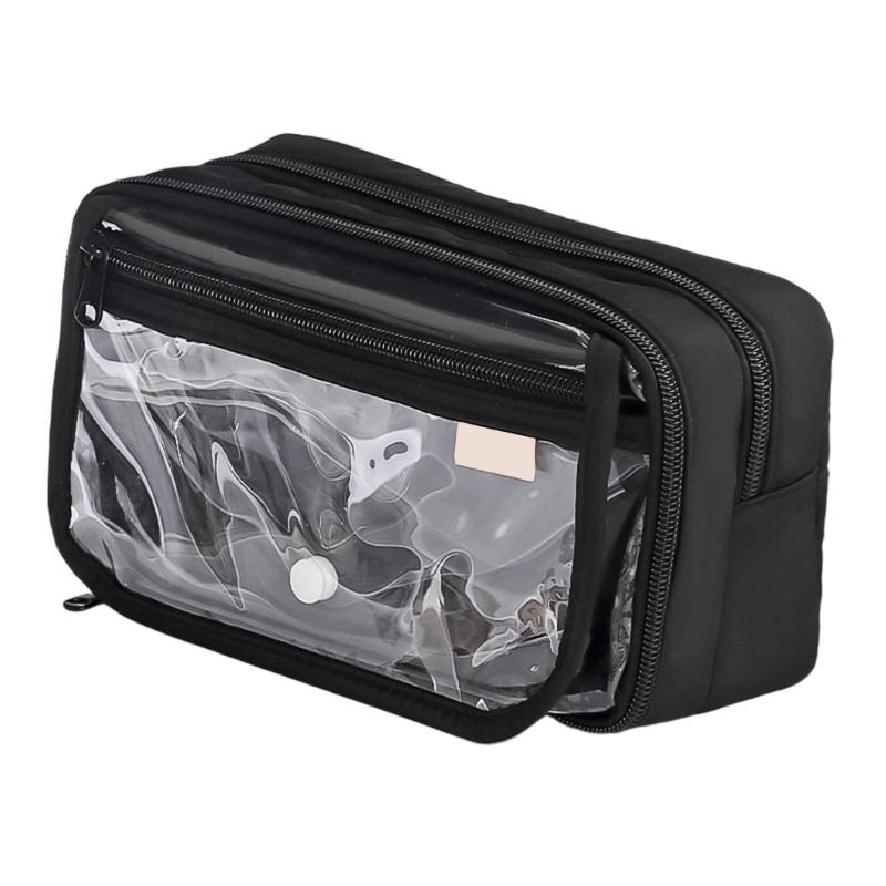 

Aesthetic Pen Bag Simple Pencil Pouch Pen Pouch Large Capacity Pencil Case Back to School Supplies for Girl чёрный