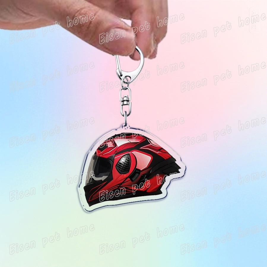 Fashion Motorcycle Helmet Keychain Accessories Bag Charms Motorcyclist Knight Car Keychains Keyrings Jewelry Fans Gift