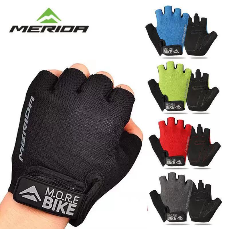 Merida Genuine Cycling Sports Half-Finger Gloves Shock-Absorbing Mountain Road Bike Short-Finger Cycling Gloves