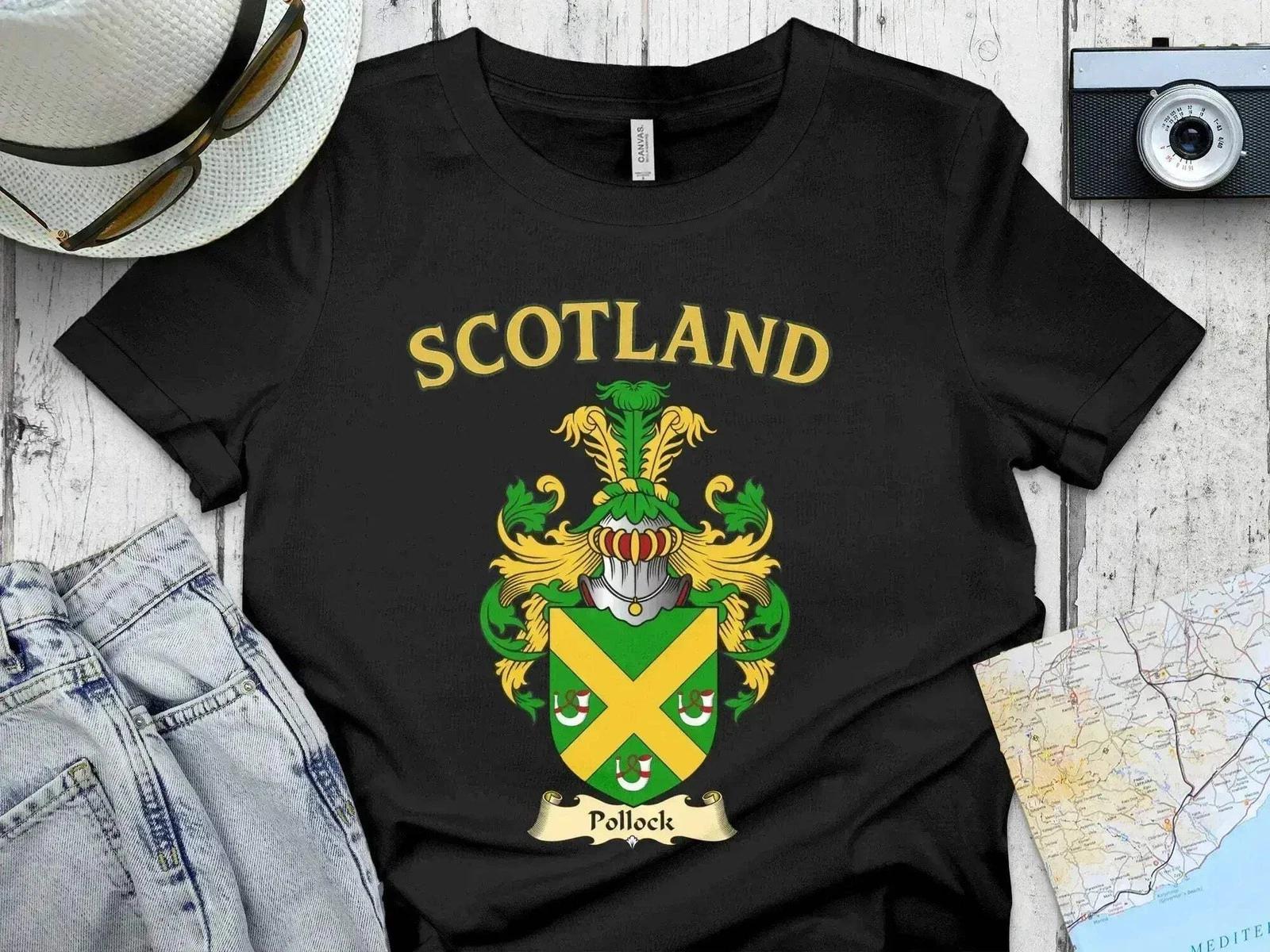 Pollock Scotland Heraldic Crest T-Shirt – Scottish Heritage S