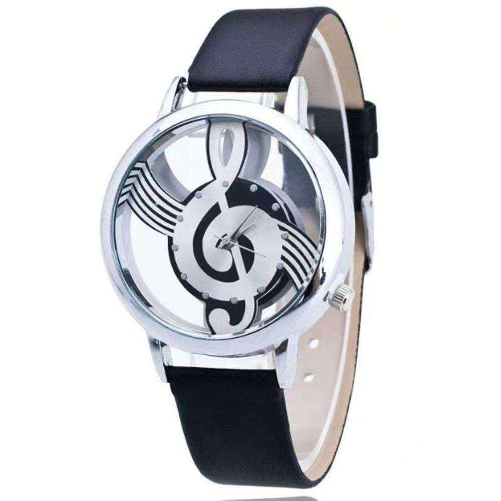 Couple Watch Steel Belt Watch Fashion Hollow Music Note Watch Men And Women The Same Quartz Watch Watch