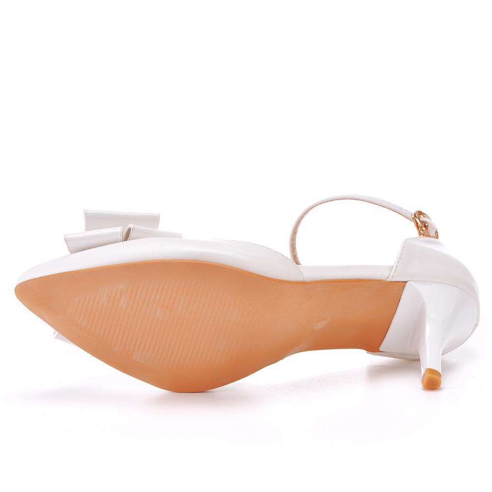 White Bow High Heels Women Shoes Ladies Pumps Sexy Spring Summer Fashion Sandals Office Dress Stiletto