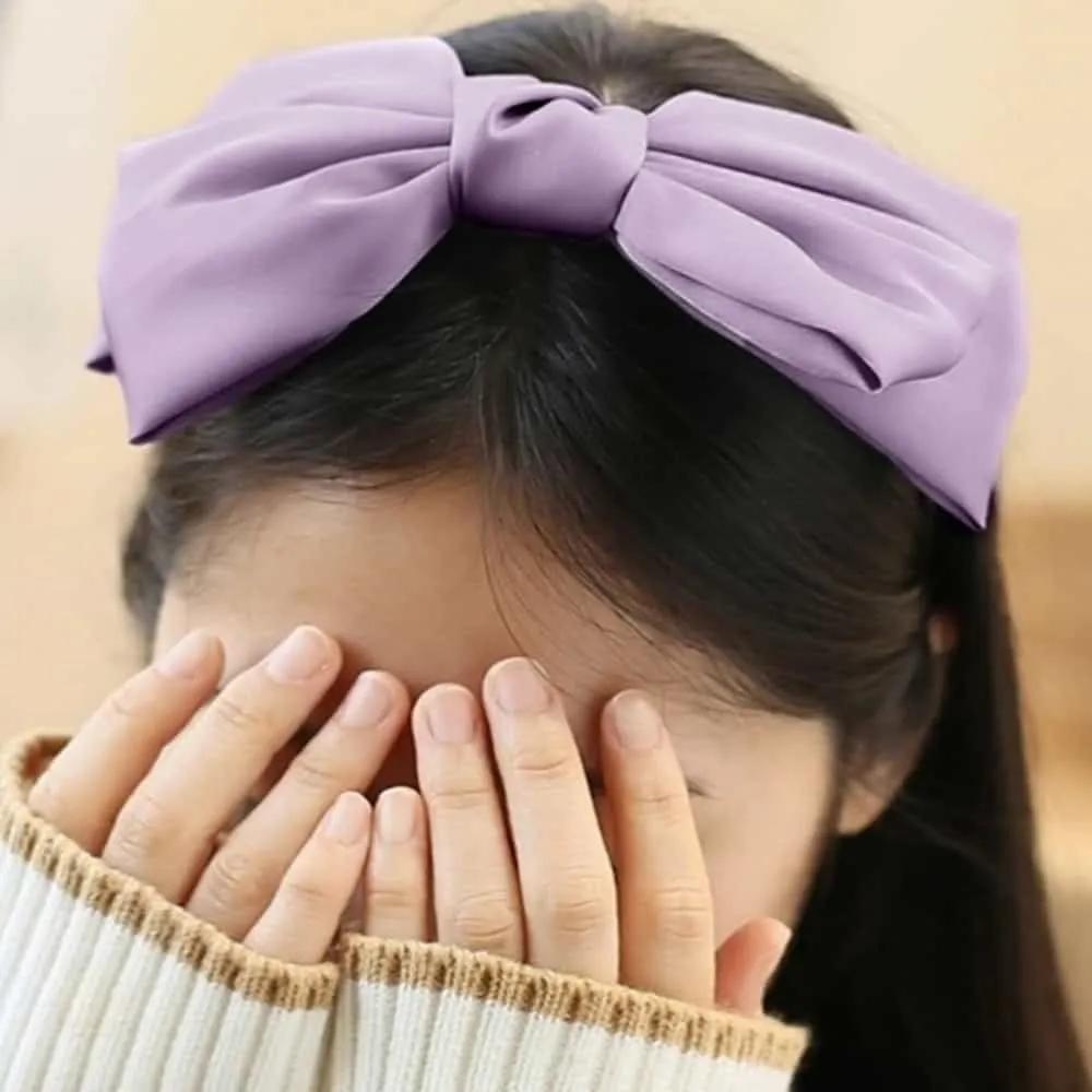 ASSHOP Purple Satin King Ribbon Hairband Cute Hairband