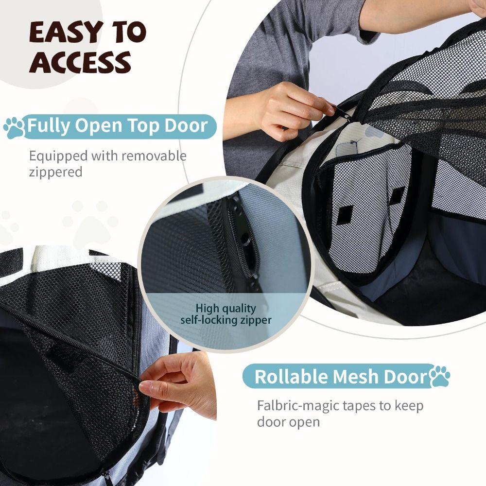 Foldable Pet Playpen Portable Pet Exercise Pen Pet House  Indoor Outdoor Travel Camping Use