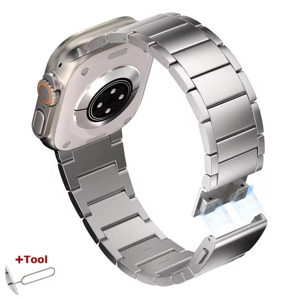 Titanium Bracelet for Apple Watch Ultra 2 49mm Series 10 9 8 7 Se 5 4 6 Magnetic Band for Iwatch Ultra 49 46mm 42mm 41mm 45 44mm