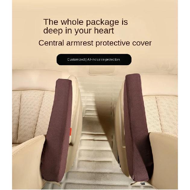 Car Armrest Cover Elasticity Cloth Fabric Car Centre Console Armrest Protector Universal for Car Seats