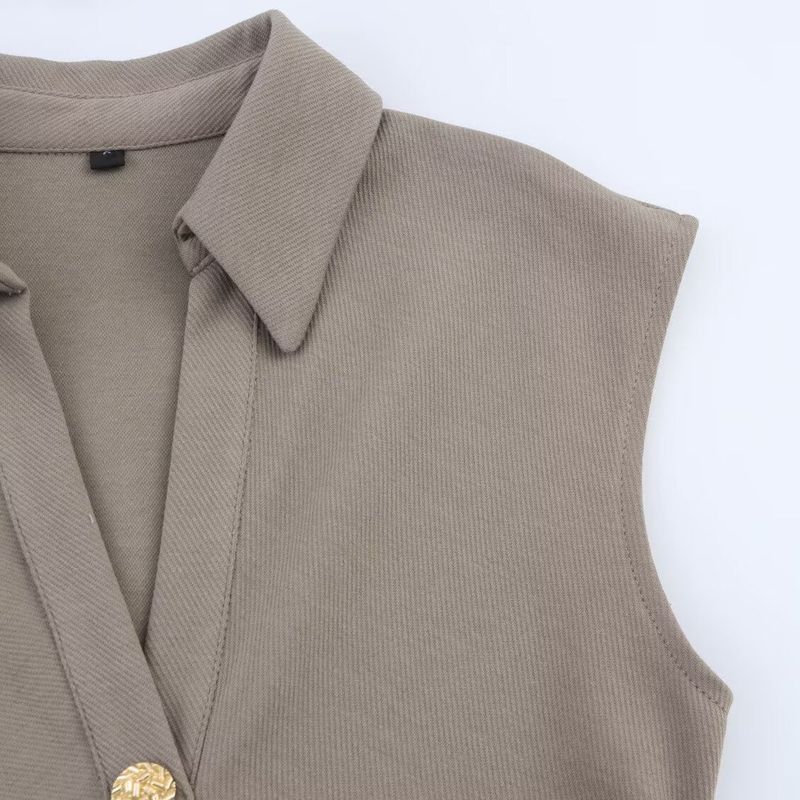 Kaslead New Women clothes Western Style Fashion Simple Pique Shirt Style Dress 3644176