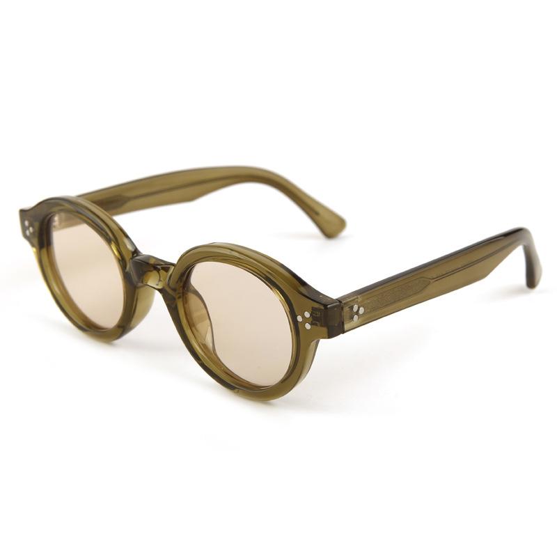 Round frame sunglasses men's trend polarized pin glasses legs sun protection UV protection sunglasses polarized sunglasses