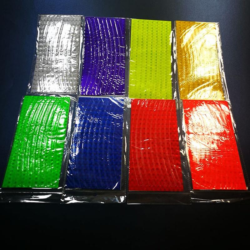 Buy 8Colors Bike Bicycle Stickers Reflective Film Reflective Wheel Tape