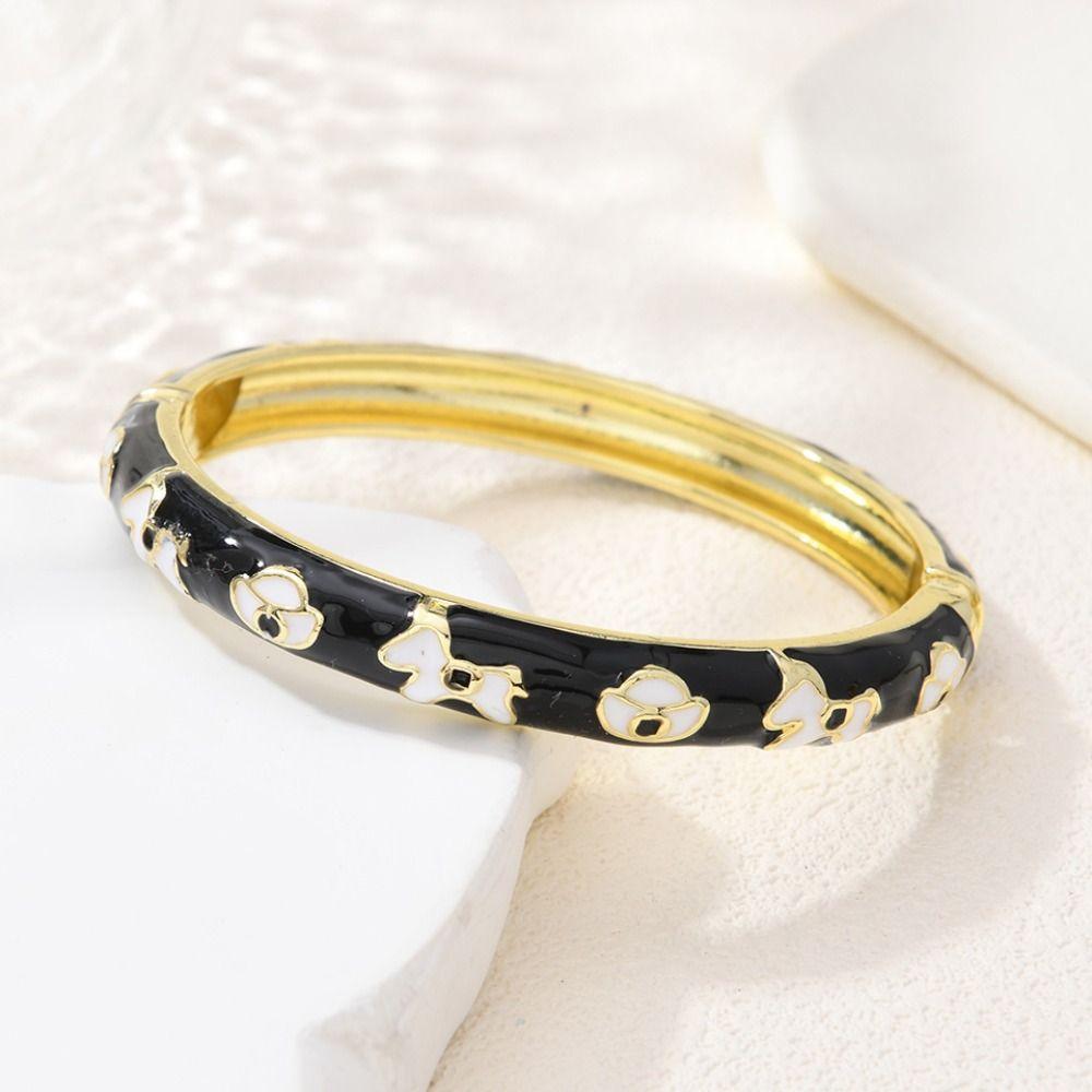 Chinesischer Stil Vintage Cloisonné Armreif Traditionelles Damen-Handarmband Glasierter Armreif Mädchen