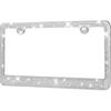HOTOR License Plate Frame - Lastingly Bling And Sparkly License Plate Frame For Women, Stainless Steel & Obstruction-Free Frame With Multifaceted