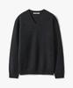 SUARE WOMEN 100% Fine Merino Wool V-Neck Knit Charcoal
