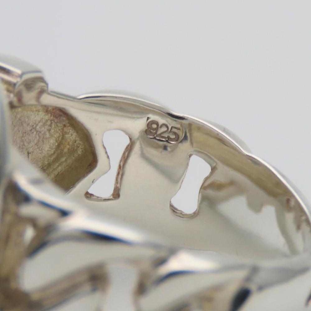 Used HERMES Ring Diane EU#52 53 Silver925 6.5g Silver belt