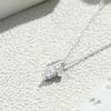 Sterling Silver Zircon Pendant Necklace for Women Trendy Waterdrop Design High-End Jewelry Gift Option