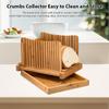 Bamboo Bread Slicer for Homemade Bread 3 Adjustable Thickness Foldable Easy To Clean Store Bread