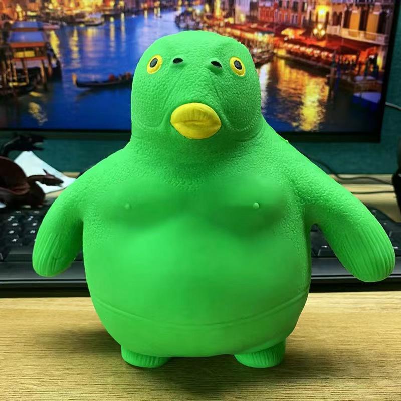 

Гигантская губчатая мягкая непоседа с зеленой головой рыбы, тупая голова, рыба-антистресс, игрушка для взрослых и детей, мягкая забавная подарочная игрушка