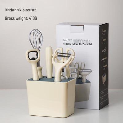 Lanshengjia Weißes 6-teiliges Küchenhelfer-Set