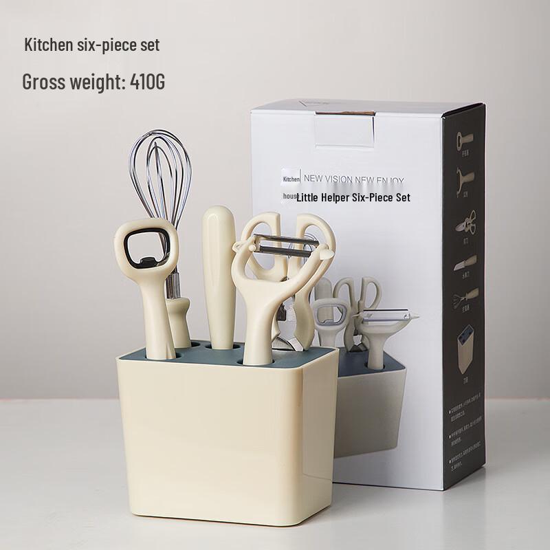 

Lanshengjia White 6-Piece Kitchen Gadget Set