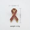Pink Ribbon Alloy Brooch: Minimalist Women's Welfare Accessory