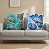 Oil Painting Floral Elegant  Cushion Cover Multi-Scene Pillow Cover for Home & Car - Reversible, Soft & Durable for Daily Use