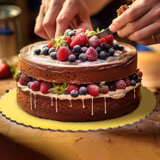 10Pcs Gold Cake Boards Round Scalloped Edges Greaseproof Cake Board Food Grade Cardboard Circles for Wedding Birthday Parties