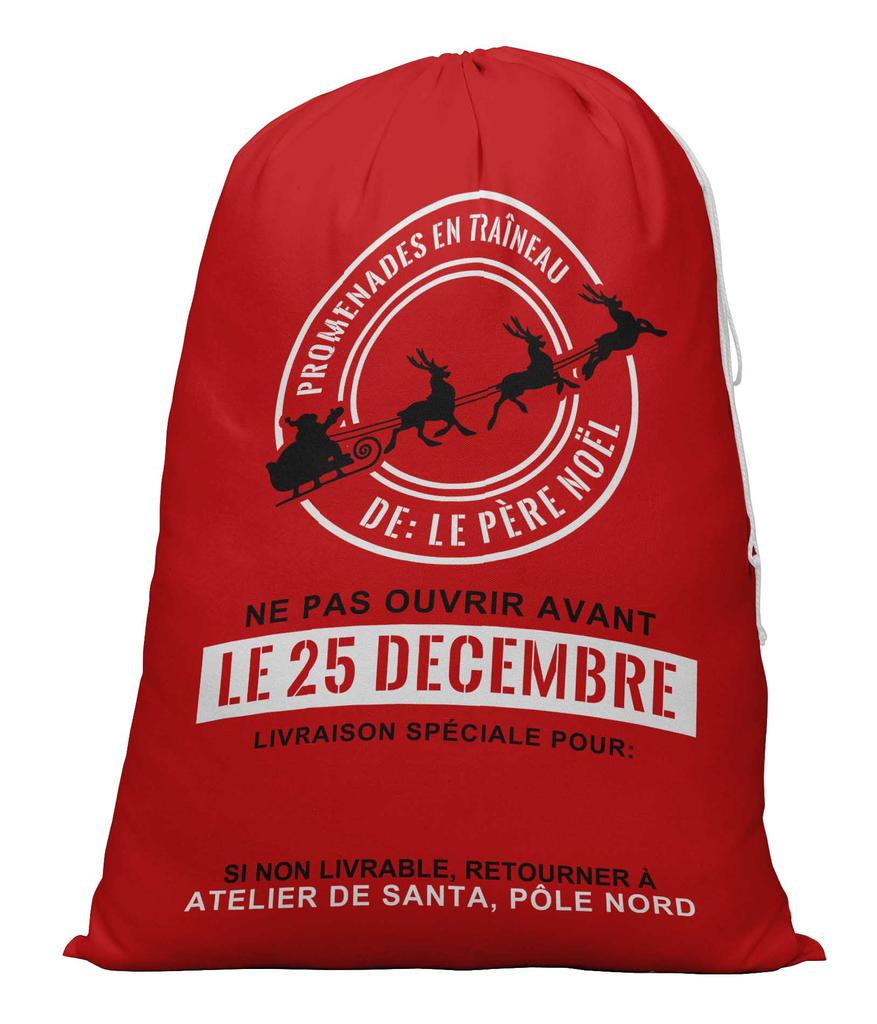 Printtoo Large Drawstring Canvas Bag Christmas Sack Bags Santa Gift Sack Custom Party Favor 2 Pcs 27x20 Inch