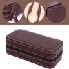 Slots Embedded Portable Travel Storage Bag For Watch/Daily Necessities Storage Box Leather Zipper Watch Box