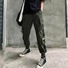 Women Loose Cargo Pants Multi Pockets Elastic Waist Casual Lady Trousers Plus Size