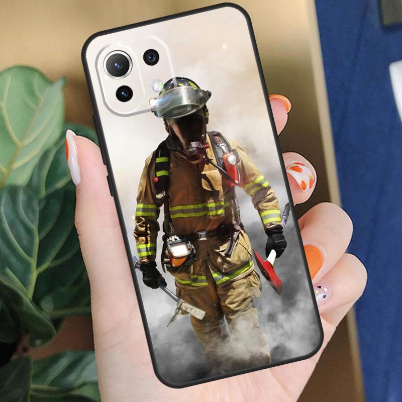 Firefighter Heroes Fireman Case For Xiaomi 15 14 Ultra 13T 14T 15T Pro 17 Pro Max POCO X7 X5 X6 F5 F6 F7 F8 Pro Coque