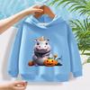 New Fashionable Hippopotamus Pattern Children's Cute Cartoon Casual Daily Hoodie 100-160cm Men's and Women's Styles
