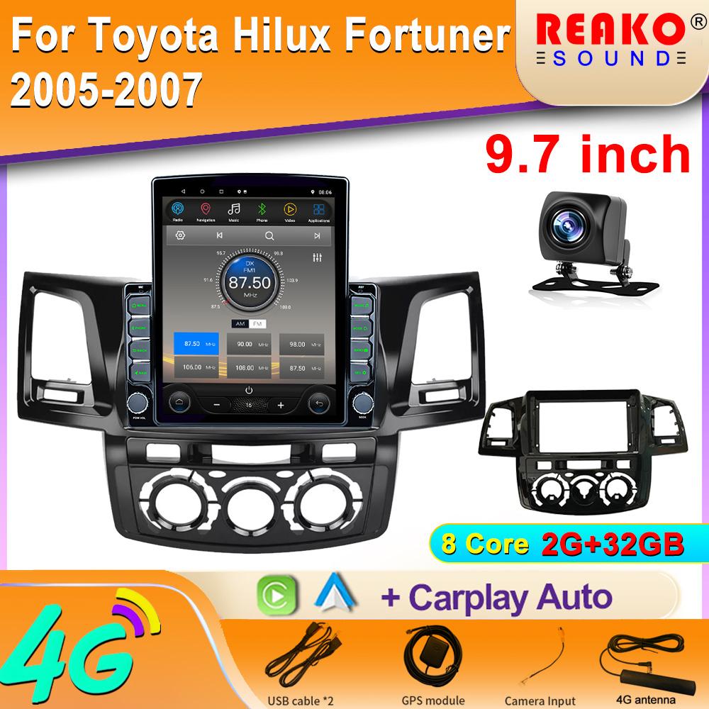 

Экран Tesla для Toyota Hilux Fortuner 2005-2007 Android Car Radio Player GPS Navi Auto Stereo Multimedia Carplay 5G DSP 8 core 2GB+32GB