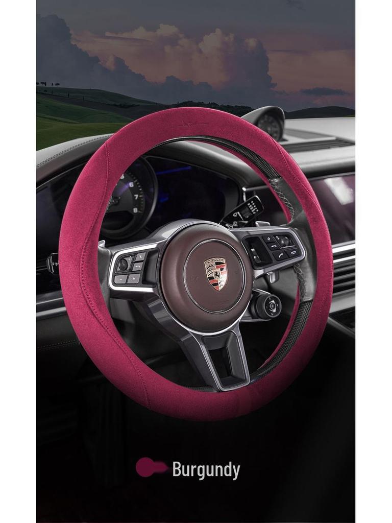 Suede & Fur Steering Wheel Covers: Winter Anti-Slip, Sweat-Absorbing, Luxury Women's Covers