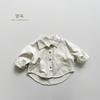Korean boys' shirt long sleeved spring and autumn 2024 new girls' shirt baby top children's cardigan outdoor wear