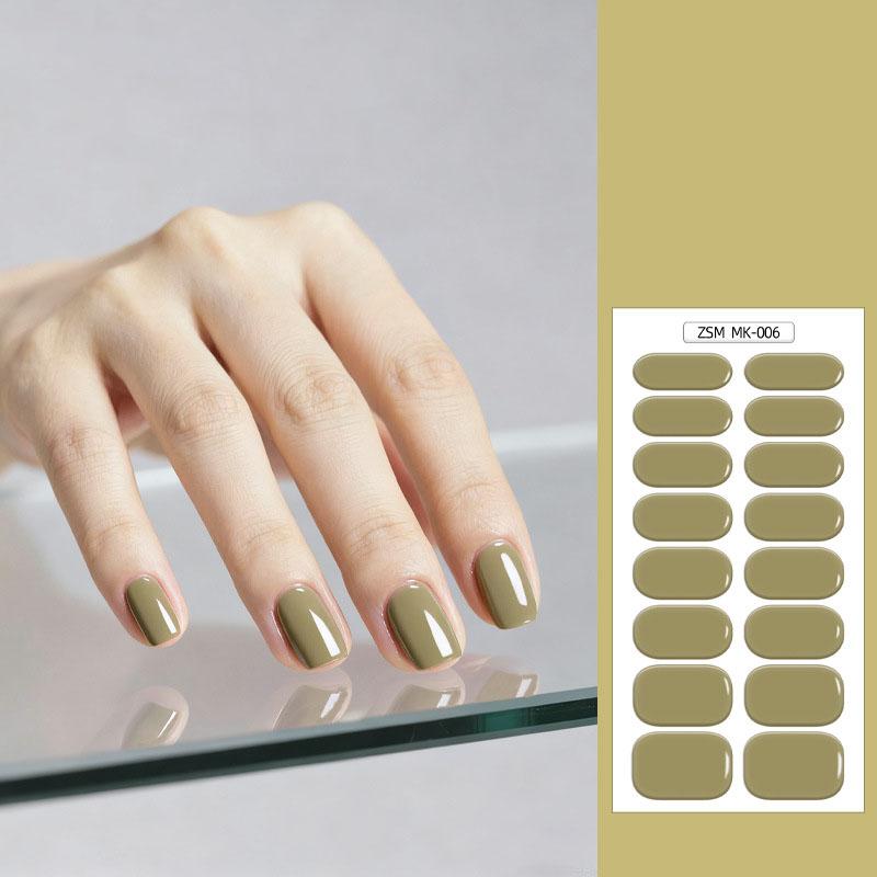3PCS Solid Color No-Bake Gel Nail Stickers, Easy Application, Long-Lasting
