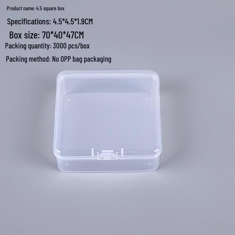 Rectangular Transparent PP Plastic Storage Box for Stationery, Cards, Hardware, Jewelry, and Fishing Gear