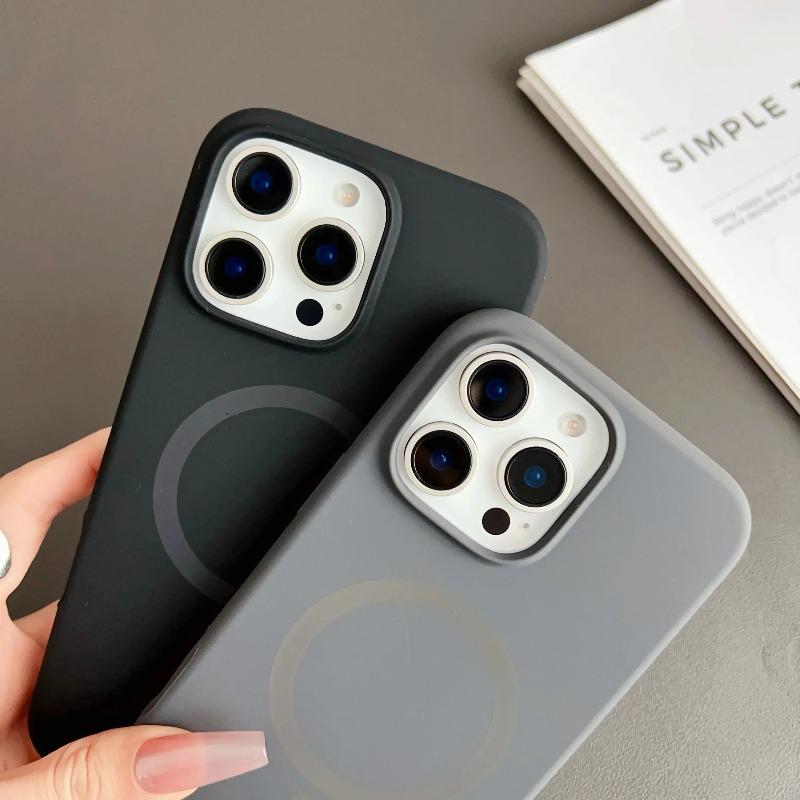 Coque Magnétique Originale en Silicone Liquide Pour iPhone 17Air 16 15 14 13 12 Pro Max Plus Magsafe Chargement Sans Fil Avec Housse Cordon