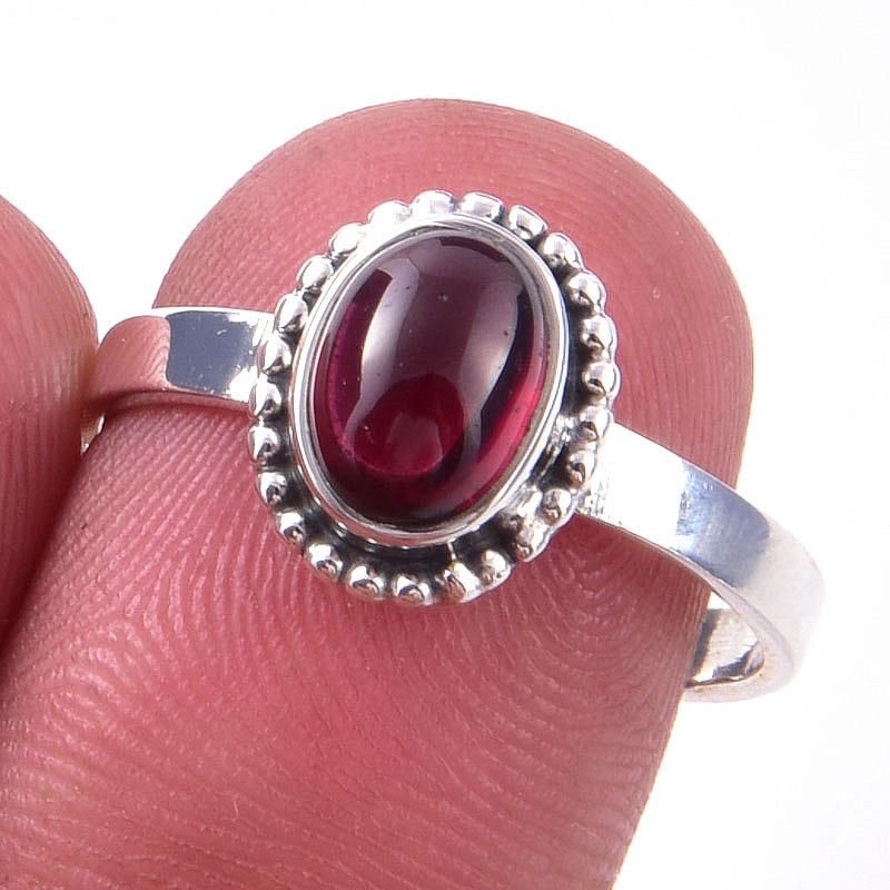 

Подарочное кольцо из чистого серебра 925 пробы с натуральным гранатом, размер 8 s8S38