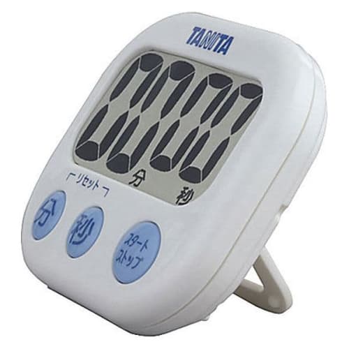 Easy-to-read Tanita Kitchen Timer with a Large, Easy-to-use Screen. 100 Minutes. TD-384 WH. Original Logo Packaging.