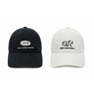 IGIN BTS JIN Ball Cap White Korean Fashion Logo Cap Unisex One Size