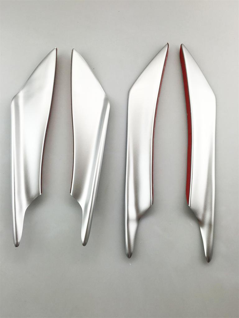 4x Splitter Aerodinamico Laterale paraurti Anteriore Auto, Aletta, Spoiler a Labbro, Canard, Kit Carrozzeria Auto, Mentoniera