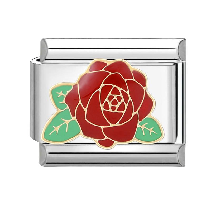 Handgefertigtes italienisches Rotes & Schwarzes Serie Leichter Luxus Charm Armband