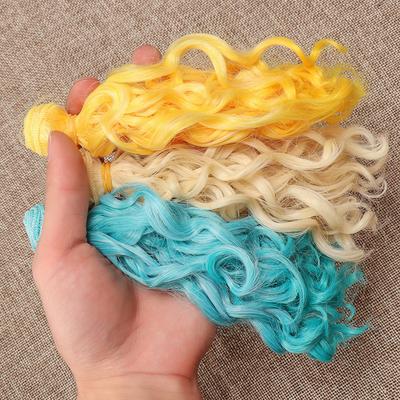 1/6 1/4 1/3 Doll Curly Hair Fashion Multicolor High-temperature Wire Long Wigs DIY Dolls Accessories Styling Tools Kids Toys