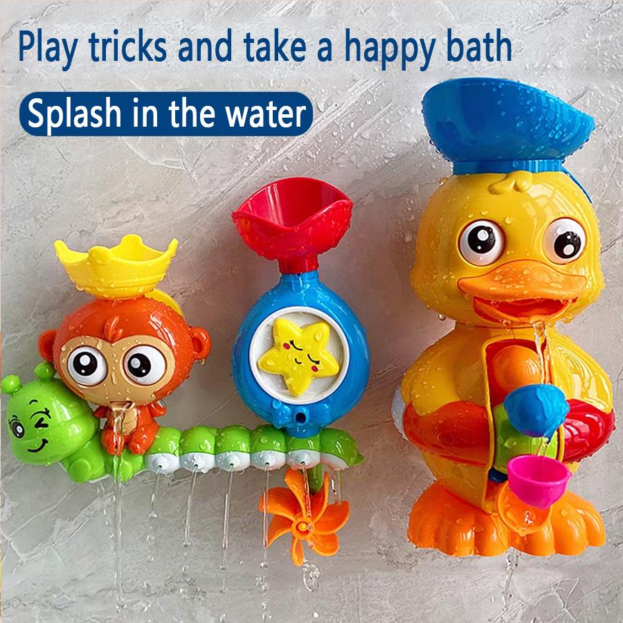 Baby Bath Water Toy Spray Monkey Spinning Fun Shower Toy Summer Soothing Baby Bath Emotional Toy
