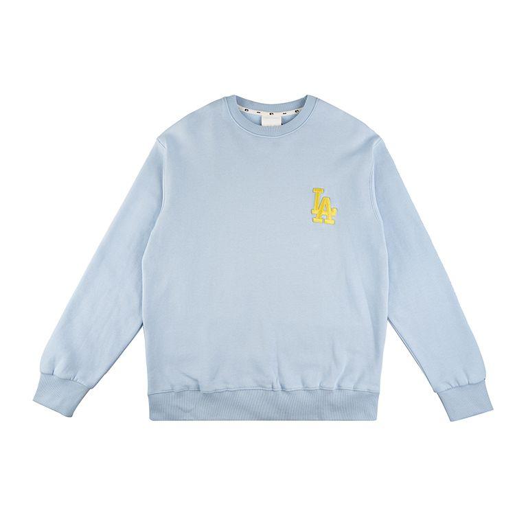 MLB Los Angeles Dodgers Crew Neck Loose Fit Embroidered Sweatshirt Unisex sweatshirt Sky-Blue 31MT51061-07S